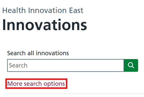 How to access more search options.